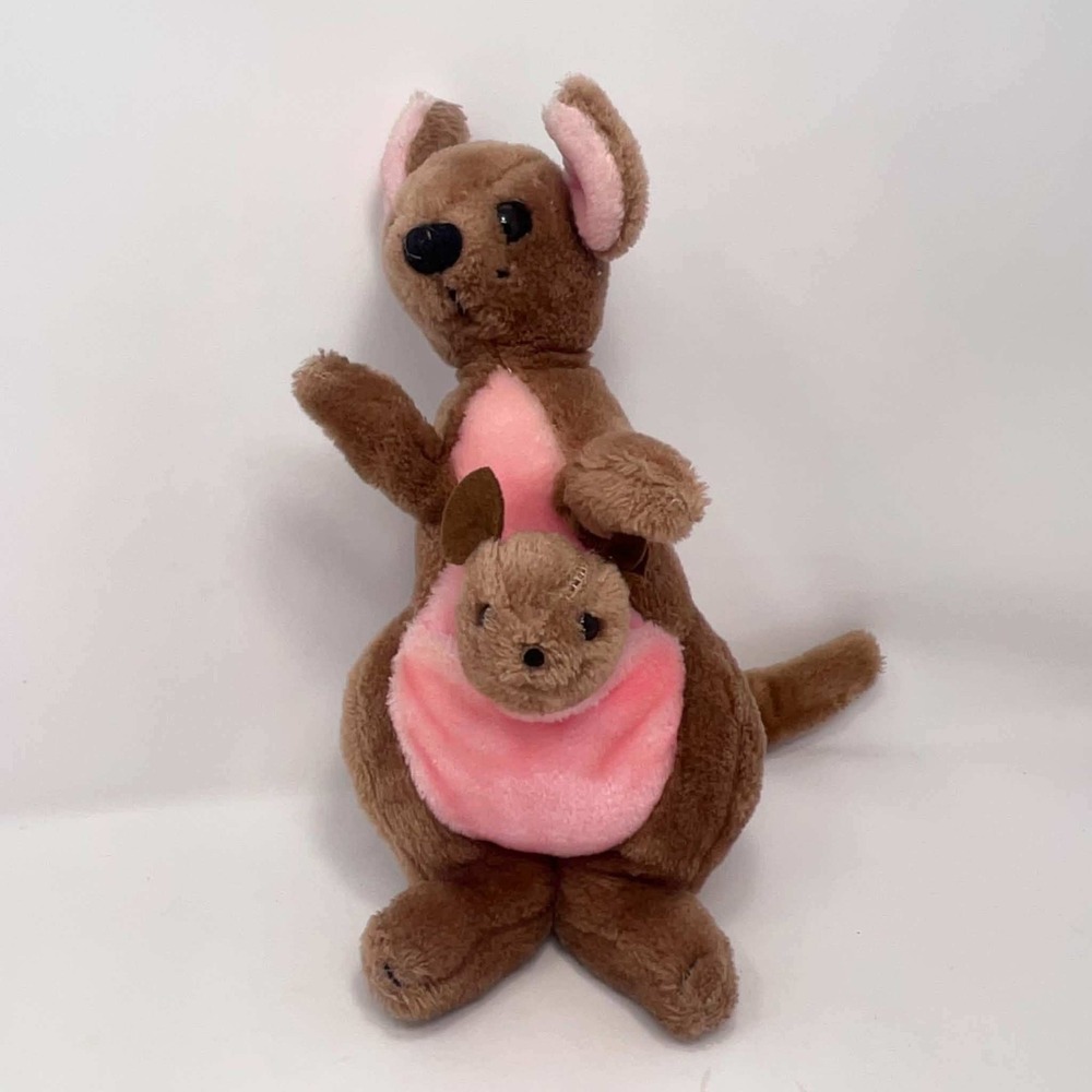 Vintage Disney Kanga & Roo Plush Disneyland Walt Disney World Pooh Kangaroo 12"
